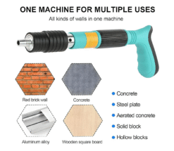 Handheld nail gun for concrete