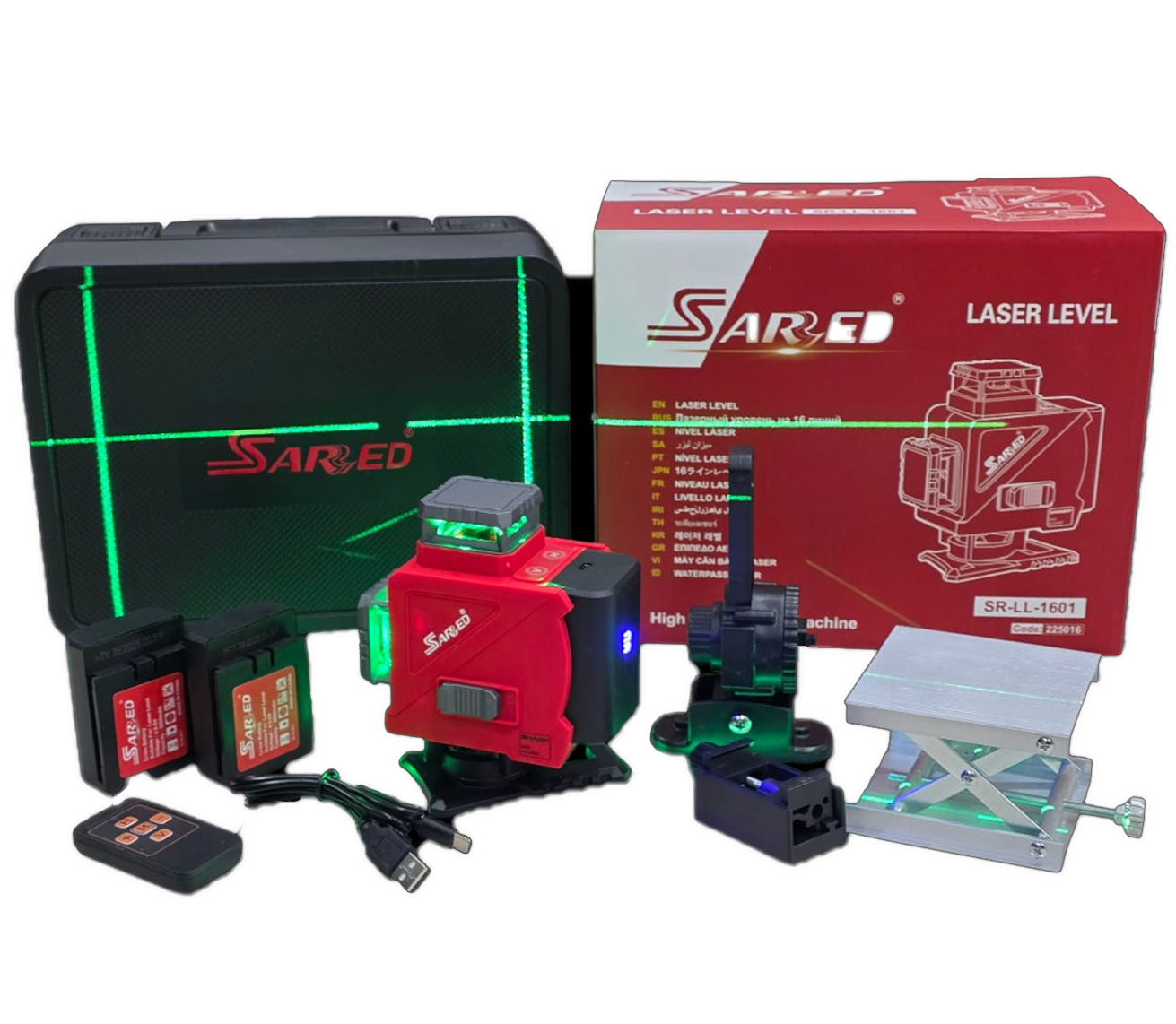 Sarred 16-Line 4D Laser Level – High-Precision Self-Leveling Tool