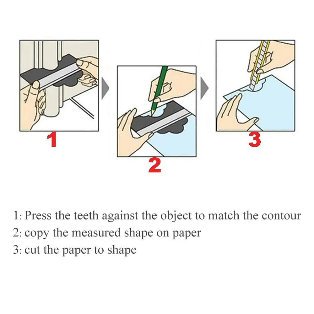 10" Contour Gauge Profile Copy Tool for Tile & Woodworking - Image 4