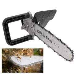 chainsaw attachment handle and protective guard for angle grinder