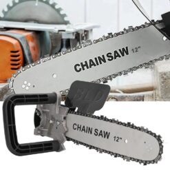 angle grinder chainsaw conversion kit with chain guide bar and handle